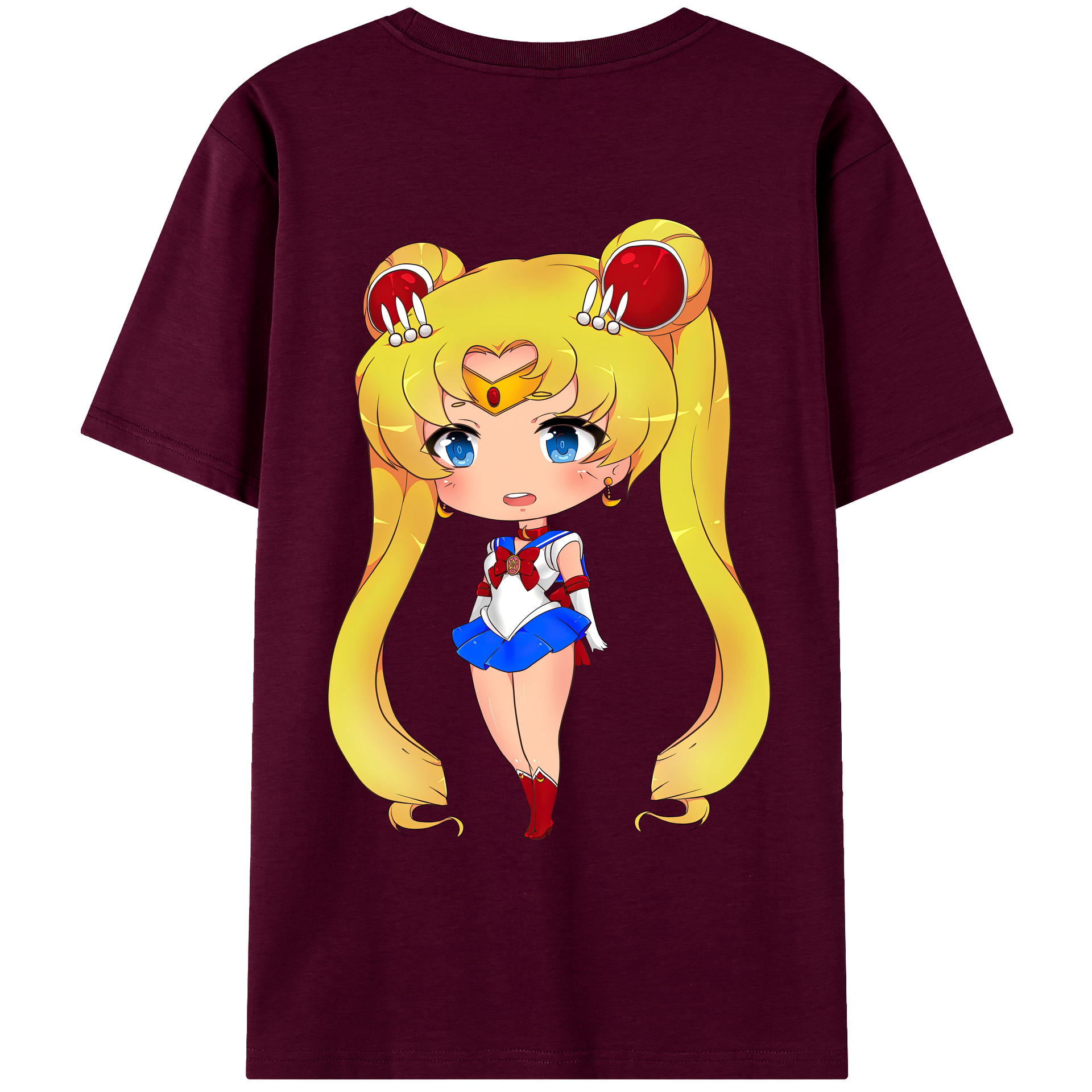 （画像用） 美少女戦士セーラームーン 月野 うさぎ つきの うさぎ Sailor Moon Tsukino Usagi レディース半袖Tシャツ(バックプリント)